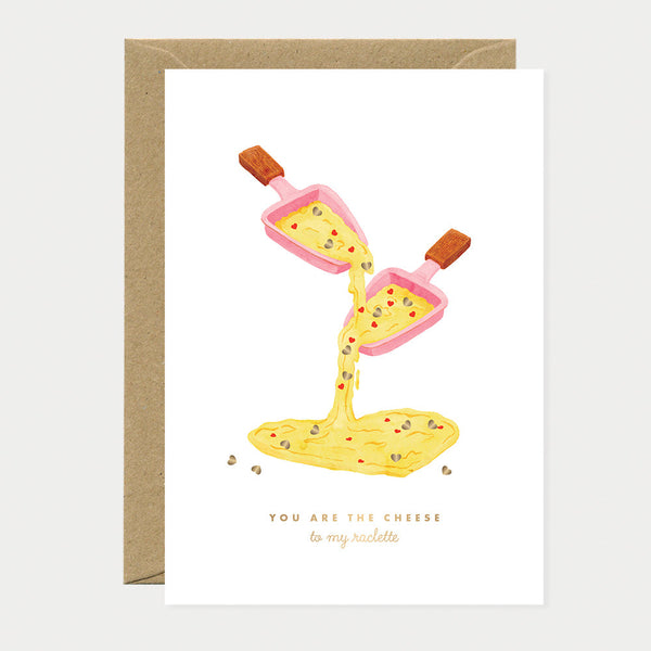 Cheese to my raclette - Greeting card - Gold Foil