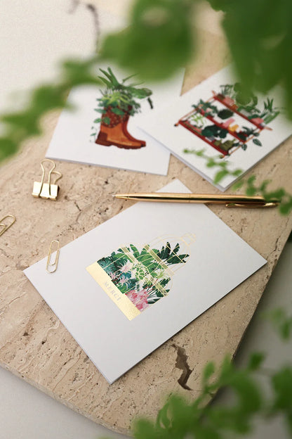 Thank you green house - Greeting card - Gold Foil
