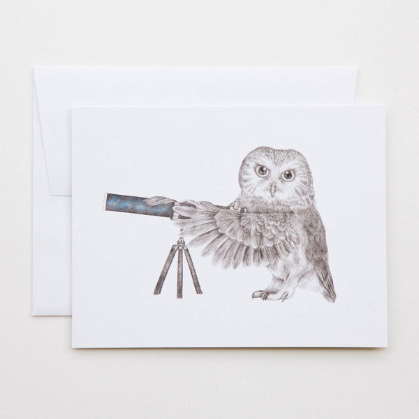 Pearl Papineau Saw Whet Owl Card