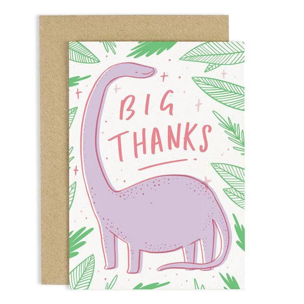 Dinosaur "Big Thanks" Greeting Card