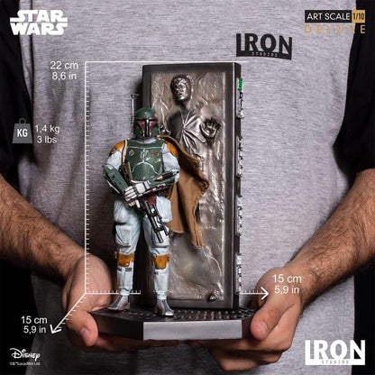 Boba Fett & Han Solo in Carbonite Deluxe Statue - Star Wars - Art Scale 1/10 - Iron Studios