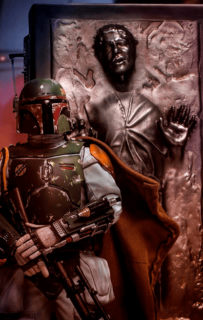 Boba Fett & Han Solo in Carbonite Deluxe Statue - Star Wars - Art Scale 1/10 - Iron Studios