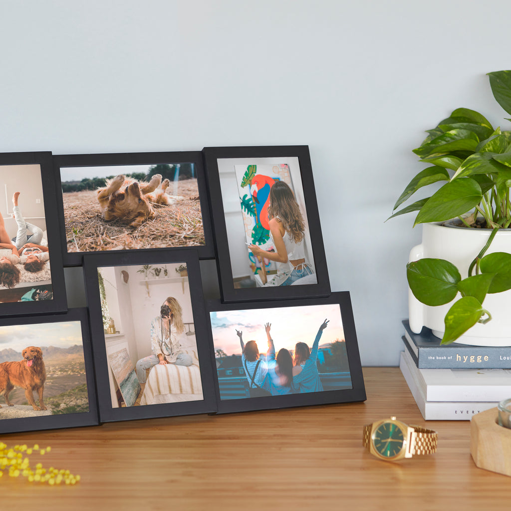 Cadre photo Isernia noir – 6 photos 10 x 15 cm