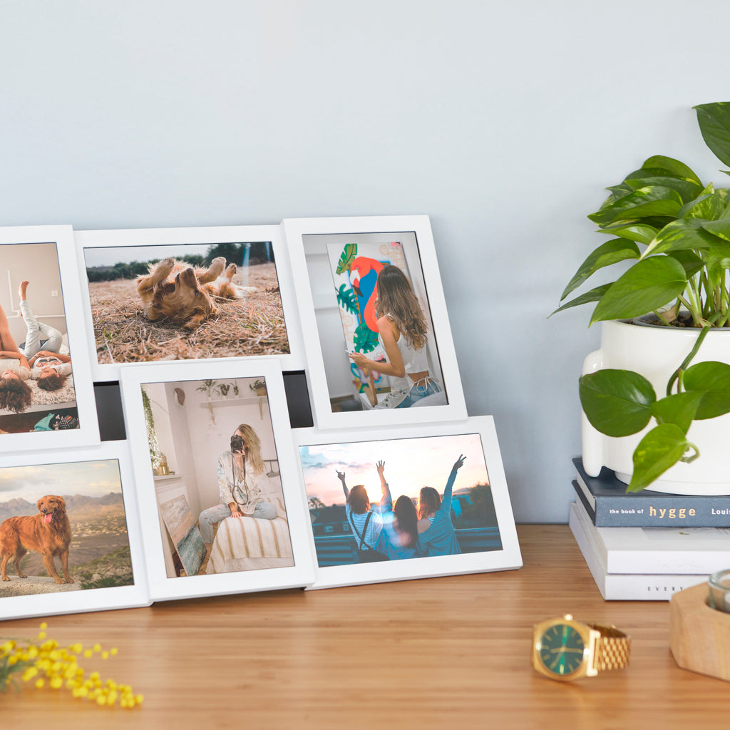 Cadre photo Isernia blanc – 6 photos 10 x 15 cm