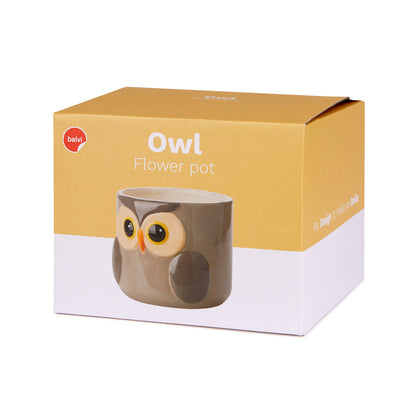 Pot de fleurs hibou