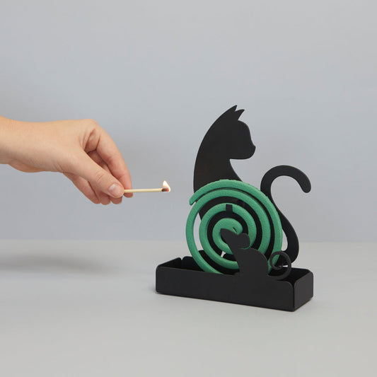 Mosquito coil holder Cat