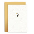 Carte de Vœux avec Pin's "Toucan Of My Heart"