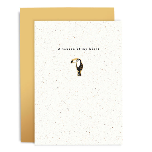 Greeting Card with Pin "Toucan of My Heart"
