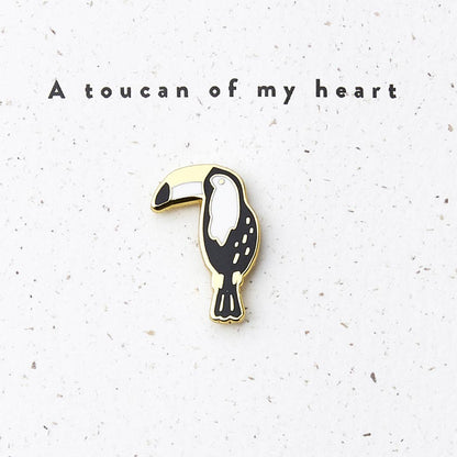 Carte de Vœux avec Pin's "Toucan Of My Heart"