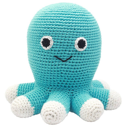Peluche XL en Crochet - Pieuvre turquoise