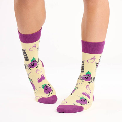 BERENJENA Organic Cotton Seamless Mid-Calf Unisex Socks