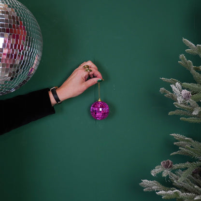 Boule de Noël Disco Rose - 6-Pack