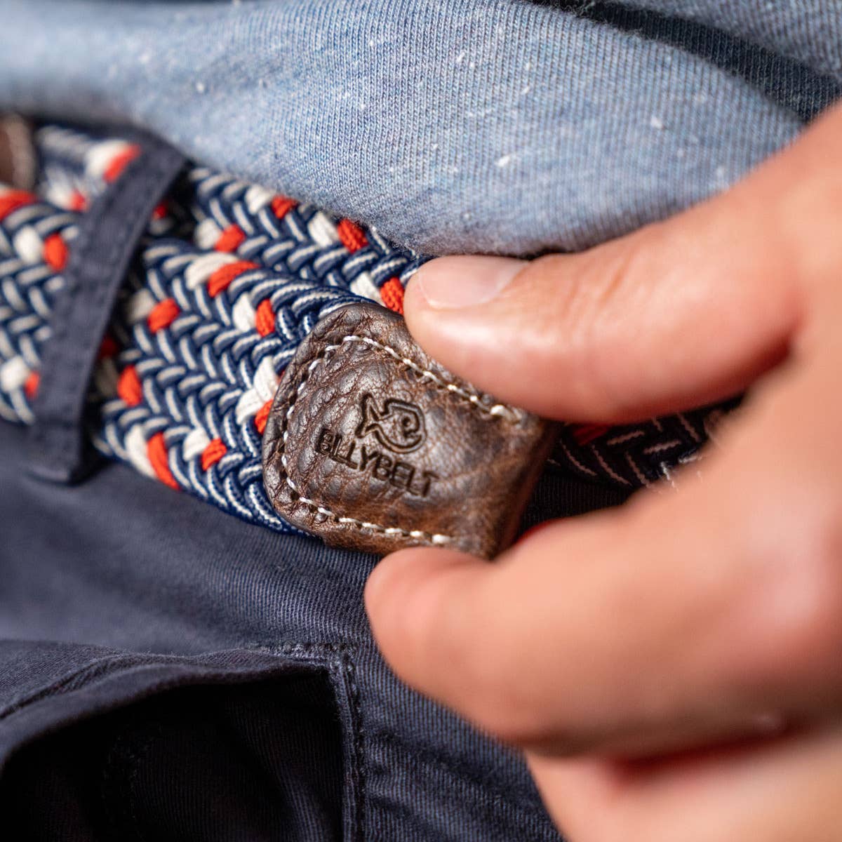 Frenchie Elastic Braided Belt