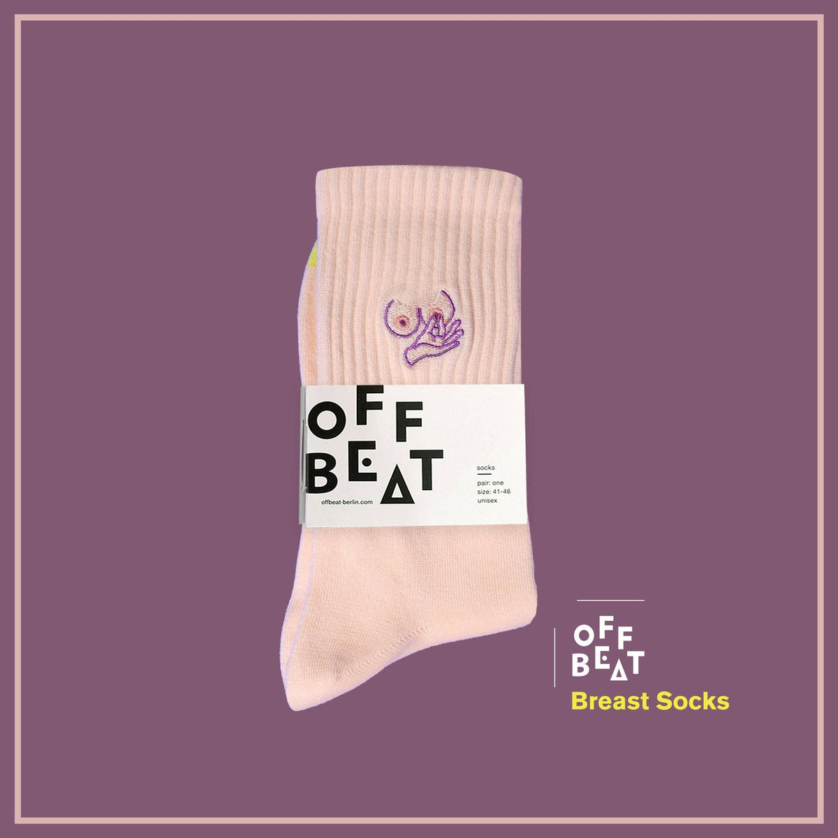 Chaussettes brodées Seins