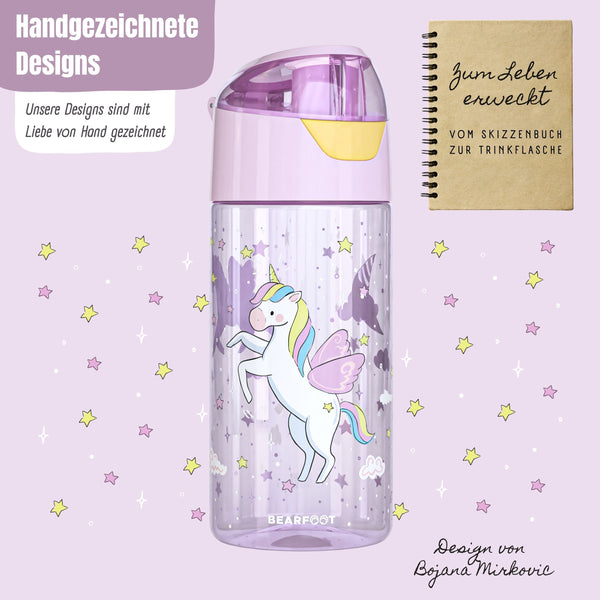 Kids' water bottle, lightweight - Unicorn