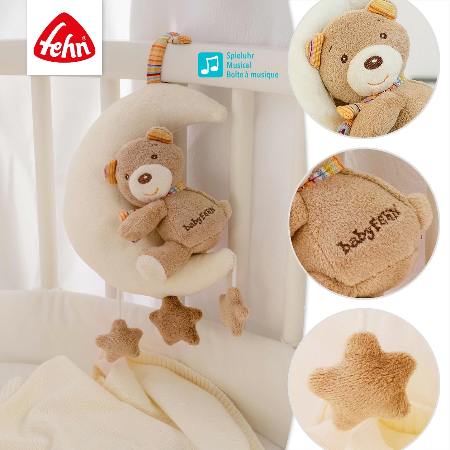 Musical box Teddy in the Moon