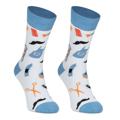 Women's and Men's Funny Barberia Cotton Long Socks