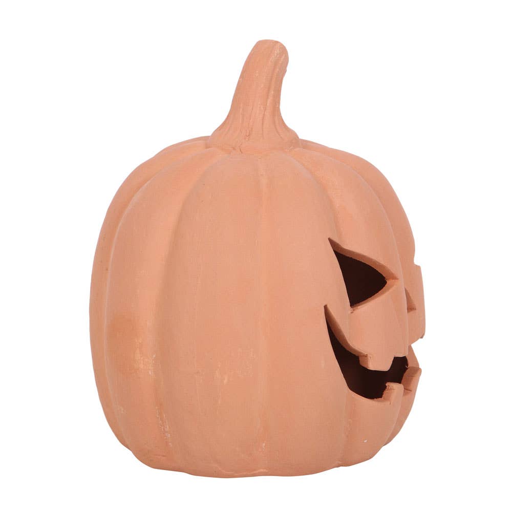 Terracotta Halloween Pumpkin 12.5 cm