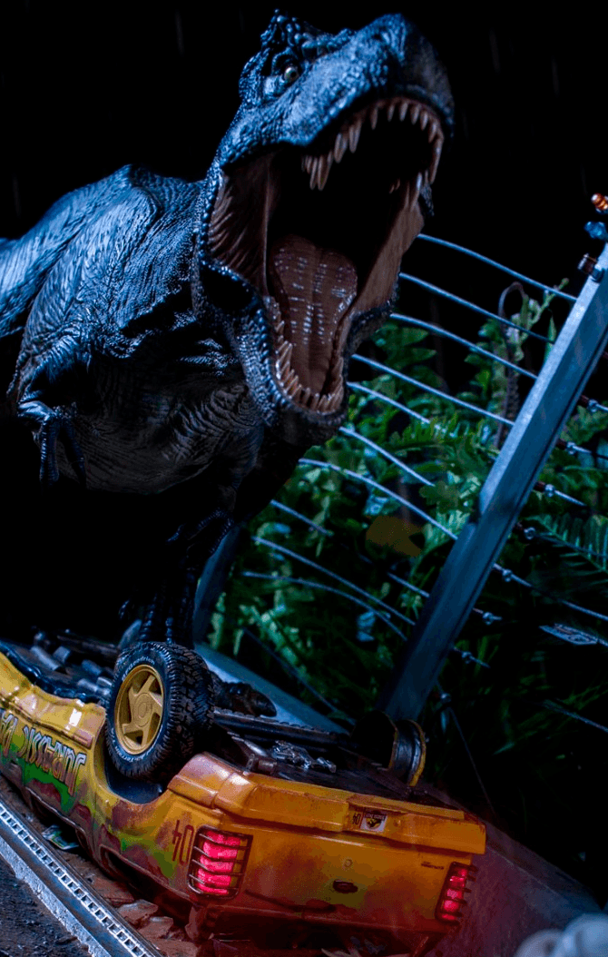 T-Rex Attack Statue - Art Scale 1/10 - Jurassic Park - Set A/B - Iron Studios