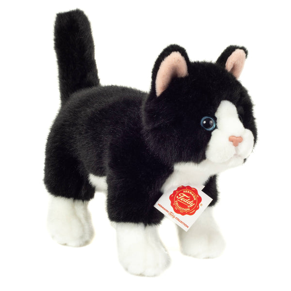 Peluche Chat Tuxedo Debout – 20 cm - Teddy Hermann