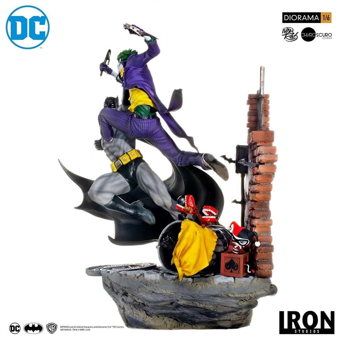 Batman Vs Joker Statue - DC Comics By Ivan Reis - Battle Diorama 1/6 - Iron Studios