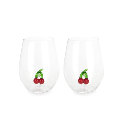 Verres à boire cerises botaniques