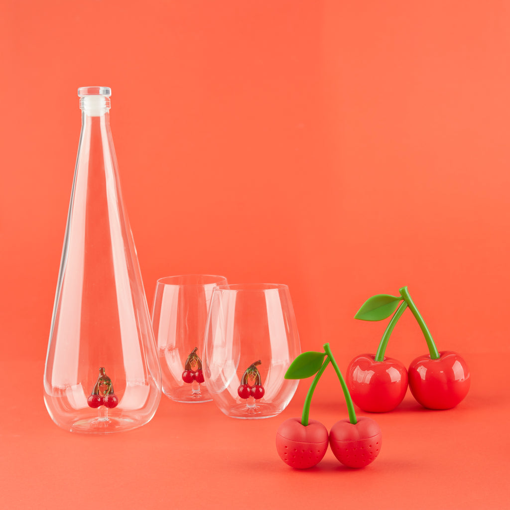 Verres à boire cerises botaniques