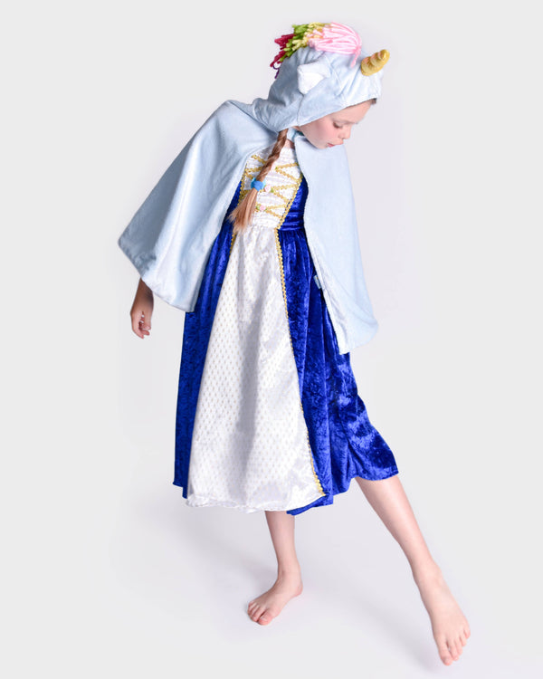 Rainbow Blue Unicorn Cape 98-128 cm 3-8 Years