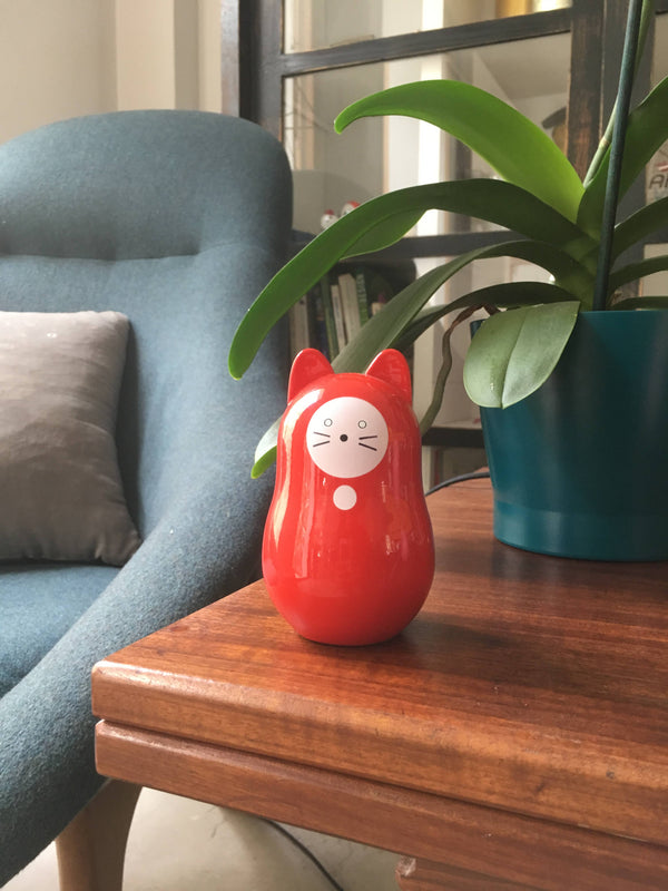 Red Daruma Cat "Lucky Charm"