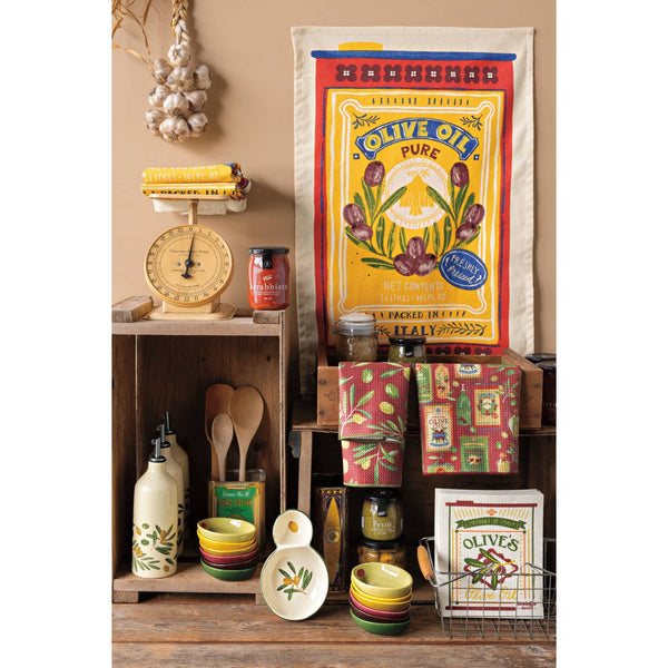 Now Designs recycled microfiber dish towel with olive oil