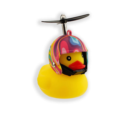 Canard couineur de vélo avec casque