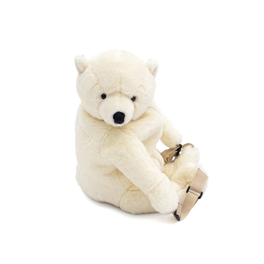 Sac à dos peluche enfant ours polaire