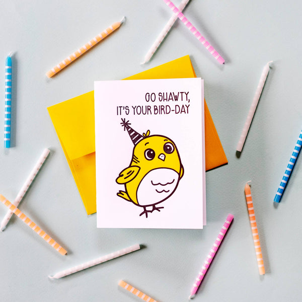 Bird birthday card "Oo Swawty, It's your Bird-day"
