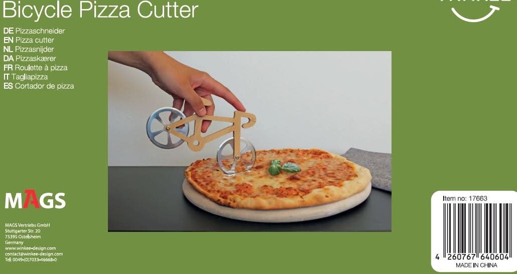 Wooden Bicycle Pizza Cutter