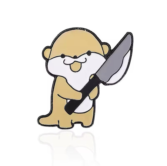 pins loutre avec couteau