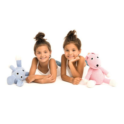 XL Crochet Plush Toy - Light Blue Rabbit