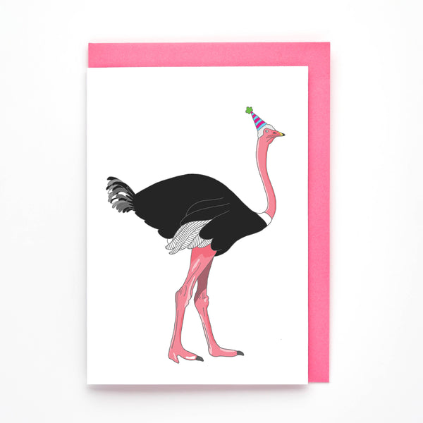 Ostrich Birthday Card