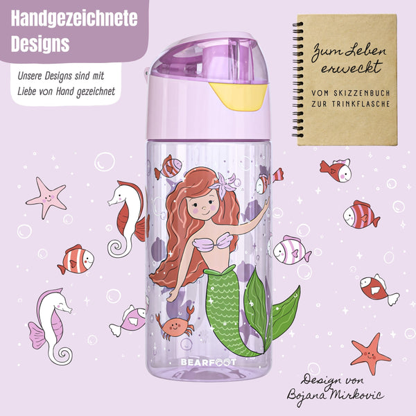 Children's drinking bottle, lightweight water bottle - Mermaid