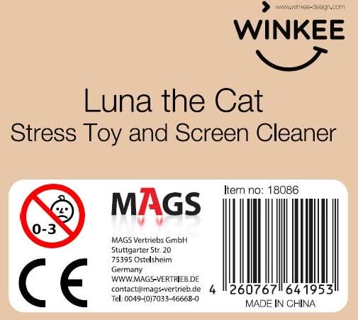 Balle anti-stress et nettoyant d’écran Chat Luna