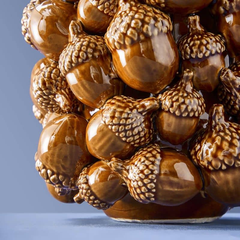 Acorn Vase, Brown Stoneware, 19 x 19 x 27 cm