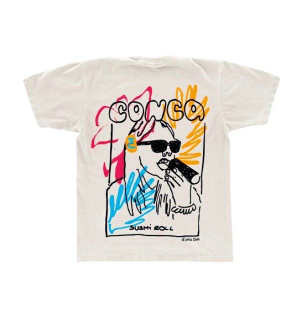 T-shirt CONCA « Sushi Roll » – Blanc - Chulé