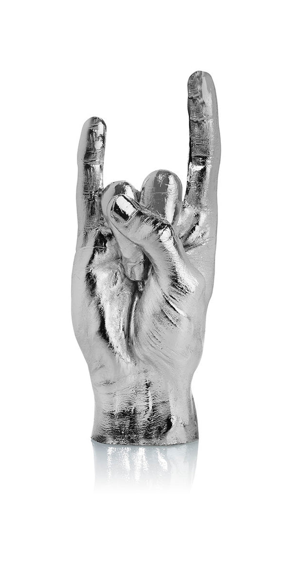 Sculpture Main You Rock Argentée – Bitten