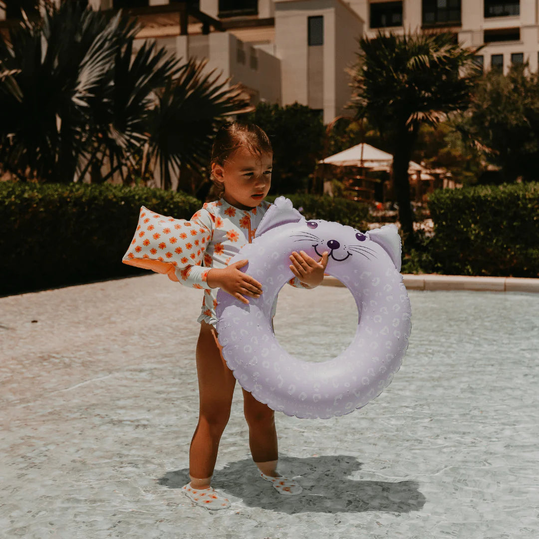 Bouée de Bain Léopard Lilas