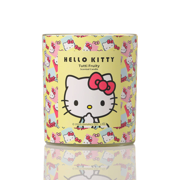 Hello Kitty Original Print Yellow Candle, Tutti Frutti Scent