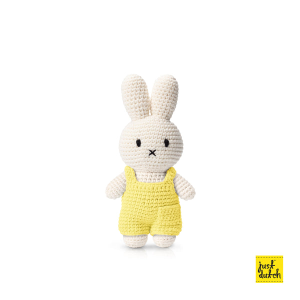 Peluche en Crochet Lapin Miffy - Salopette Classique - Jaune pastel