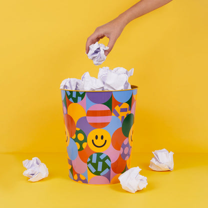 Los Pepes Smileys Wastebasket
