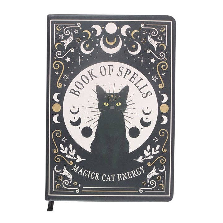 Carnet A5 « Livre de sortilèges Magick du Chat Noir » avec stylo