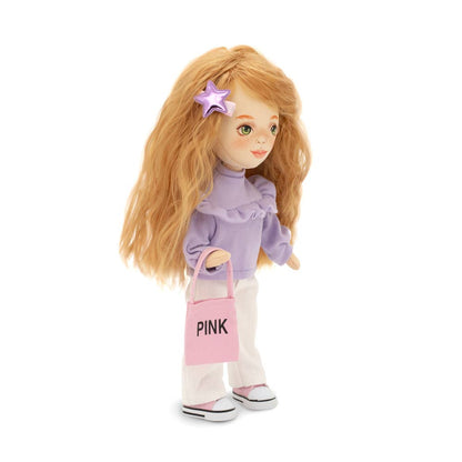 Sunny doll with purple sweater, 32 cm