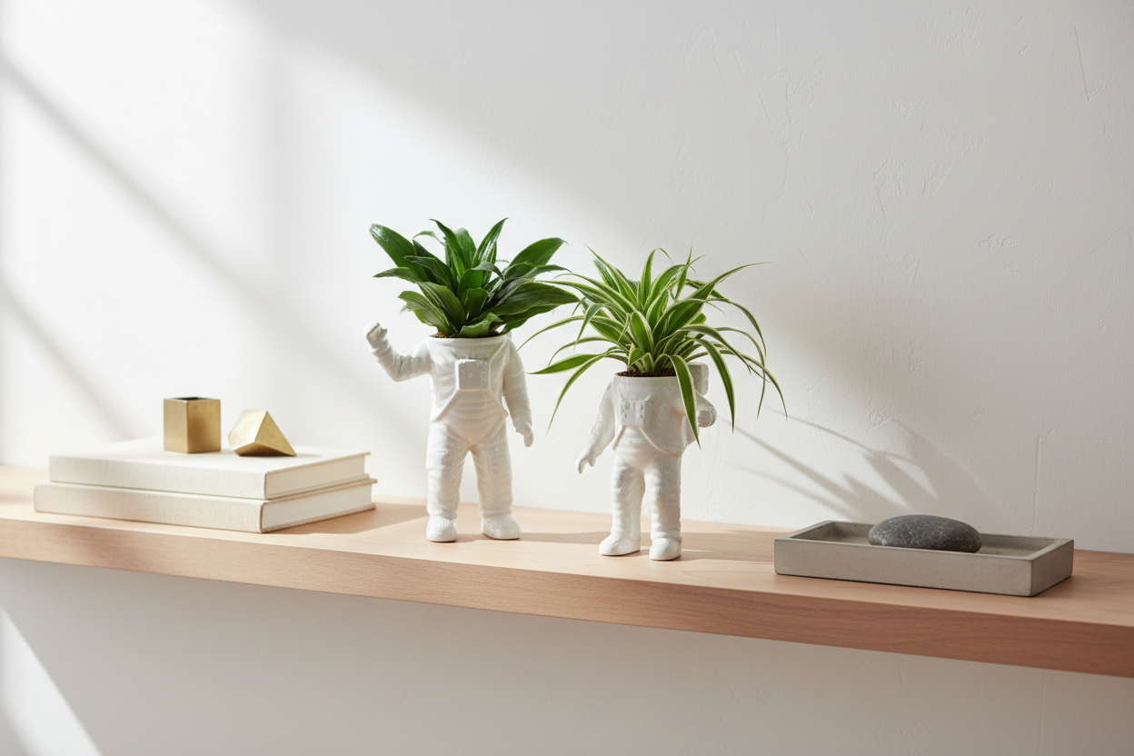 Astronaut flower pot