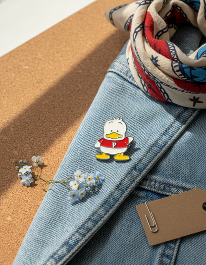 White Duck Pin "P"